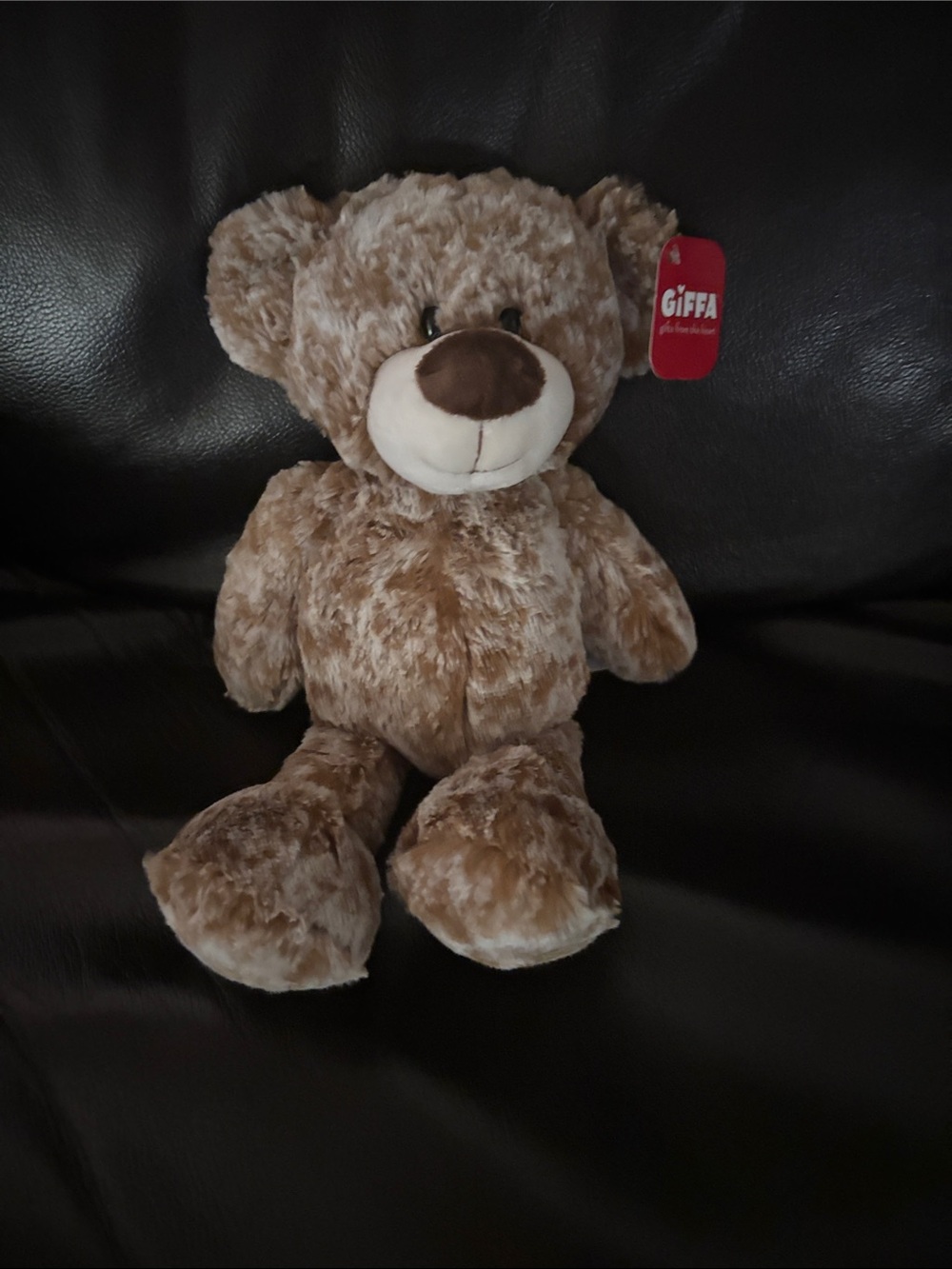 Giffa Bella Bear Speckled Tan Brown & White Plush Teddy Bear Stuffed Animal 13”
